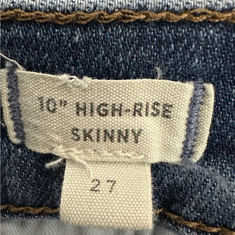 Madewell 10” High Rise Skinny Jeans Size 27 Classic Blue Wash - Thumbnail 8