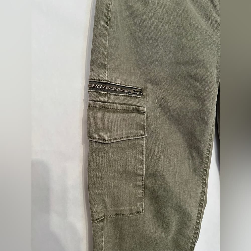 NWT Mossimo Skinny Premium Denim Olive Cargo Jeans Size 8 - Thumbnail 13