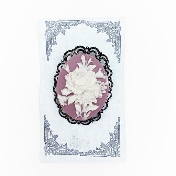 Handmade “Victorian” Style Resin Cameo Pin Brooch by Back to Classics Designs - Thumbnail 7