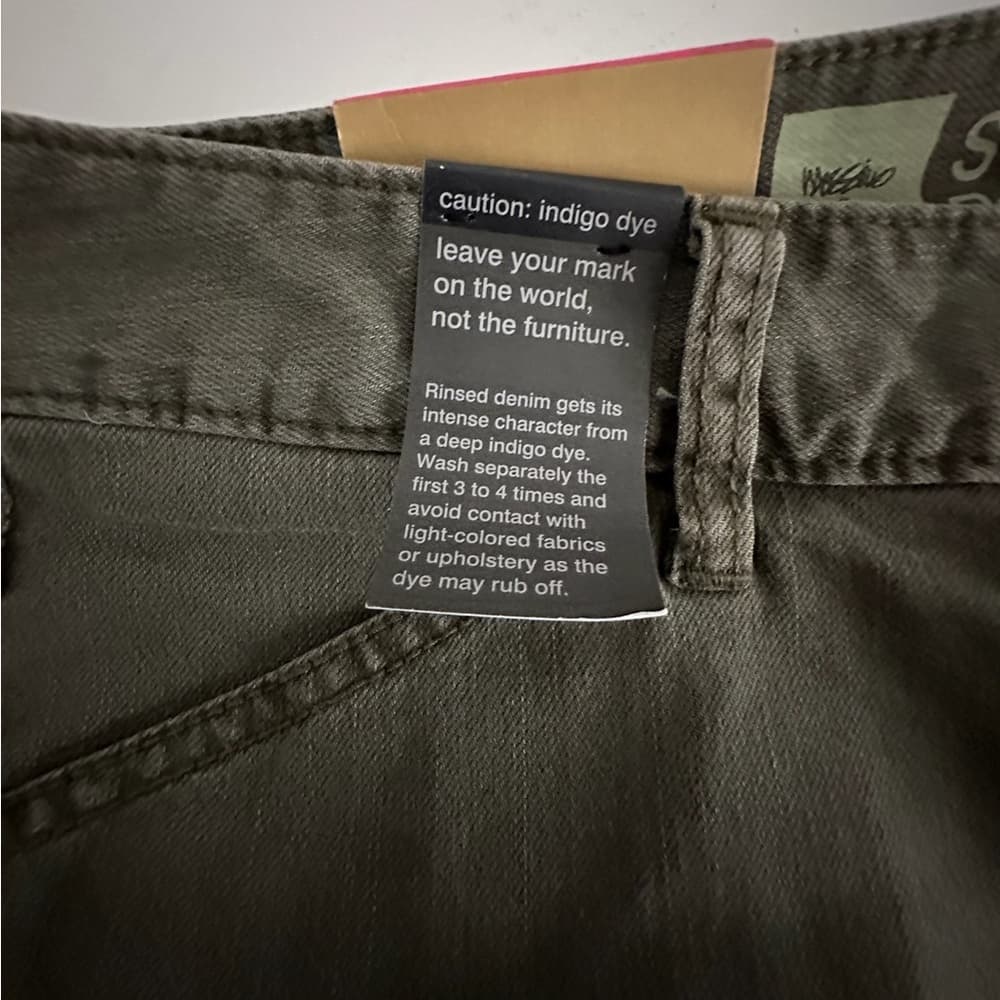 NWT Mossimo Skinny Premium Denim Olive Cargo Jeans Size 8 - Thumbnail 8