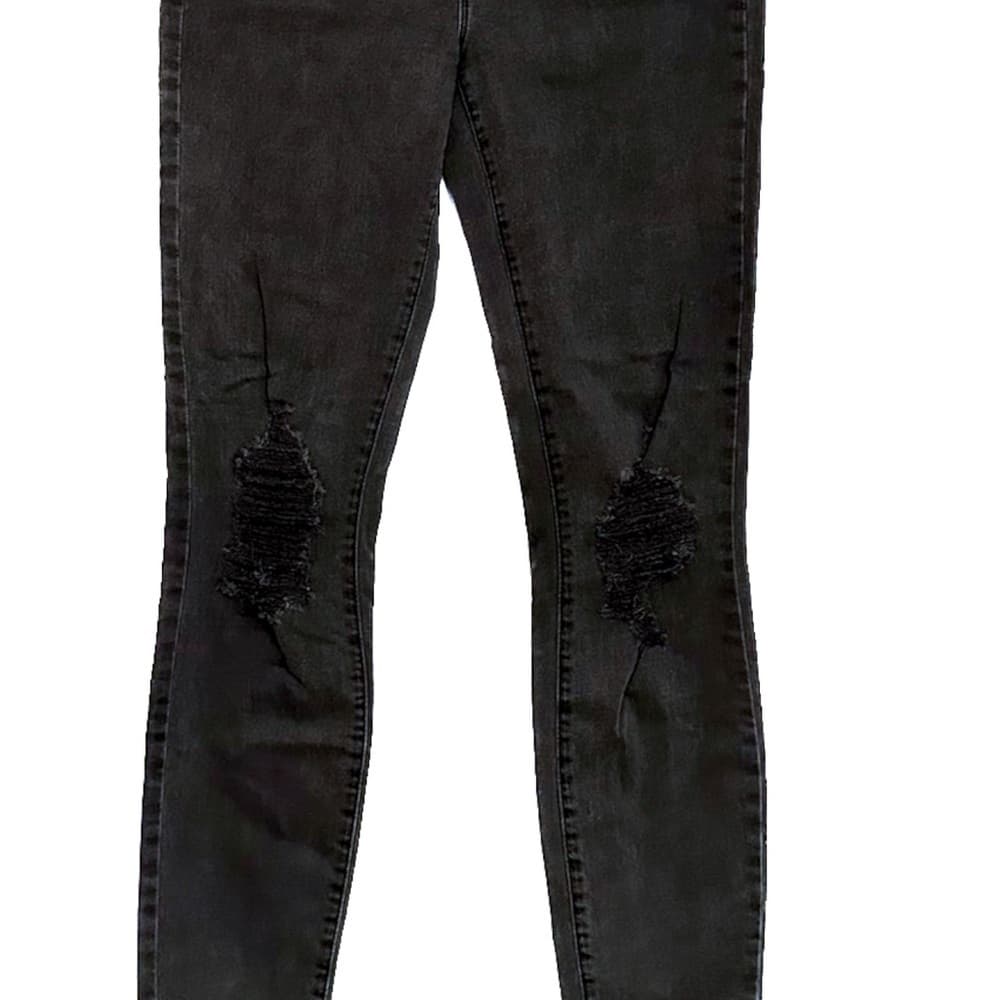 L'AGENCE Margot Skinny Dark "Black" Jean Ripped Style (Size 27) Distressed Chic