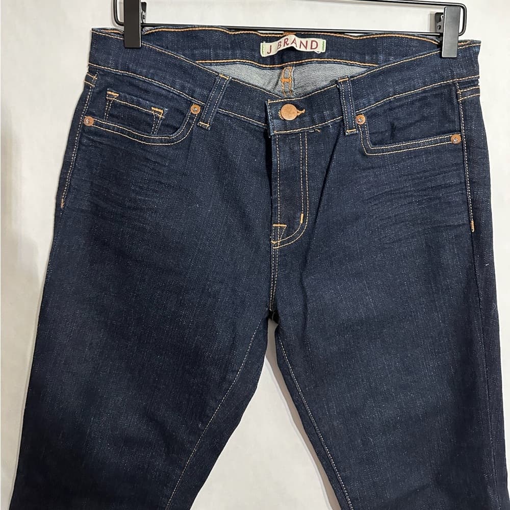 J Brand Skinny Leg Jeans Dark Wash Women’s Size 31 Classic Stretch Denim - Thumbnail 2