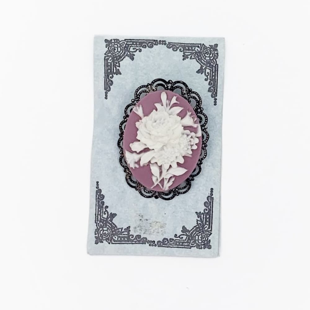 Handmade “Victorian” Style Resin Cameo Pin Brooch by Back to Classics Designs