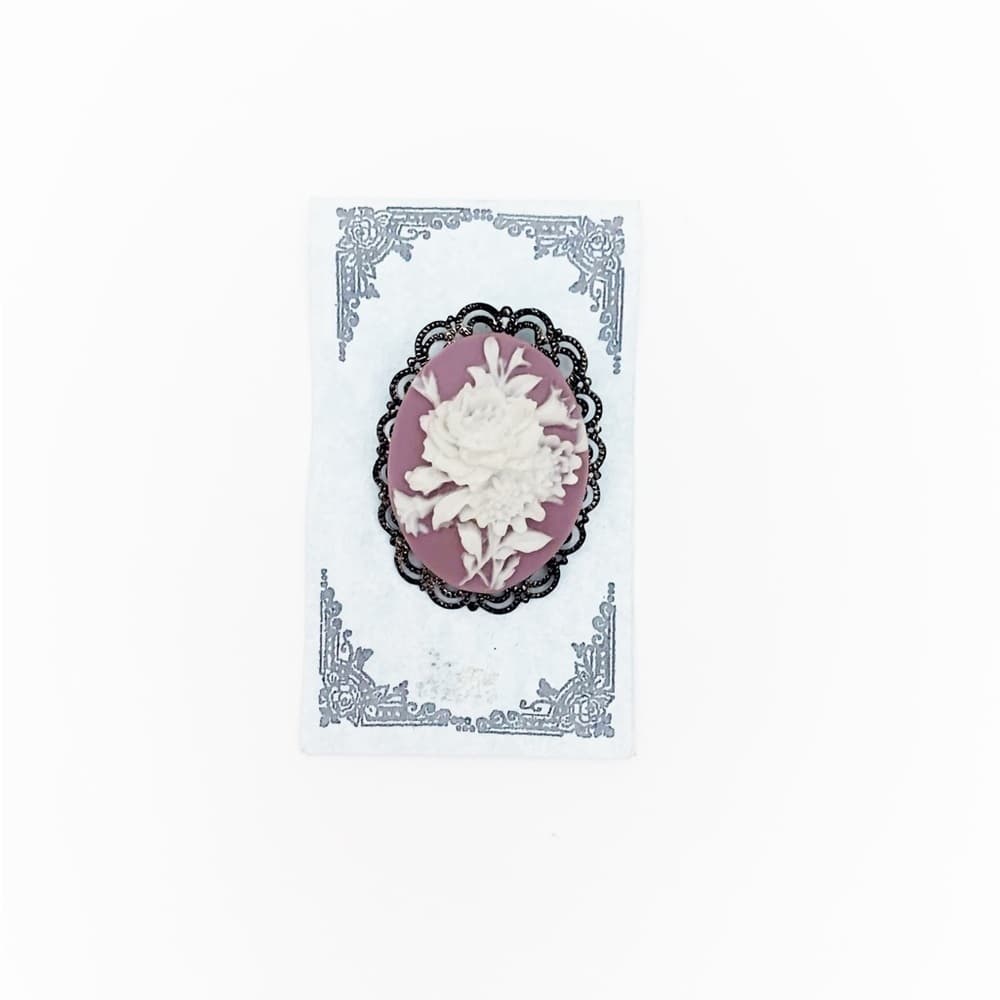 Handmade “Victorian” Style Resin Cameo Pin Brooch by Back to Classics Designs - Thumbnail 2
