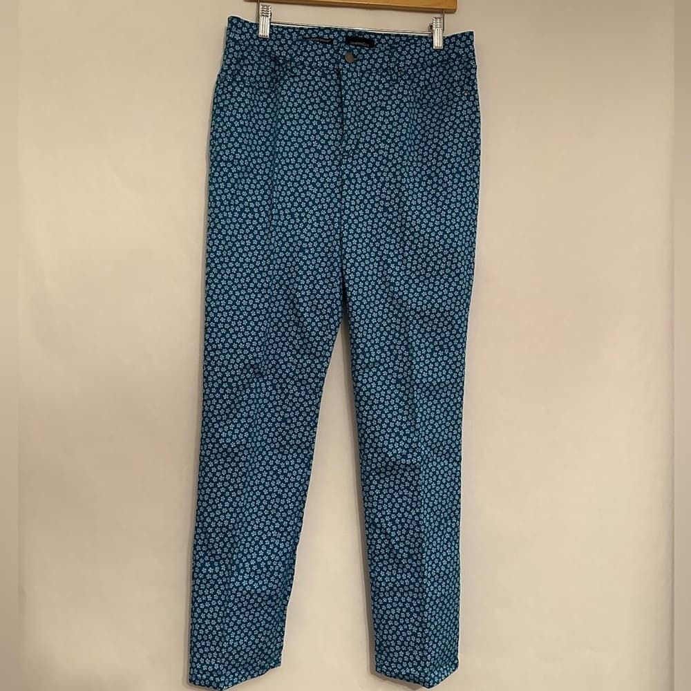 Charter Club Loretta Lexington Jeans Geometric Floral Print Sz 12 Tummy Control - Thumbnail 4
