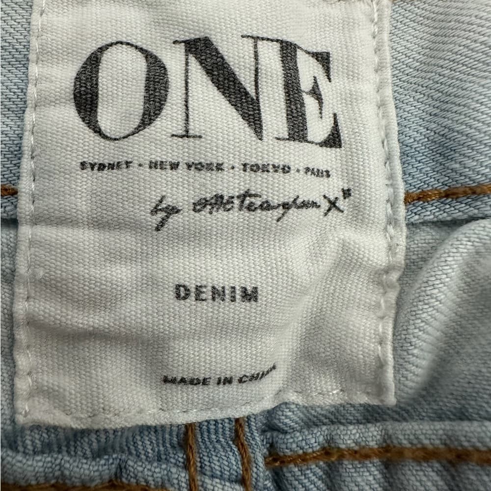 One by One Teaspoon Awesome Baggies Distressed Light Jeans Grunge Y2K Size 31 - Thumbnail 8