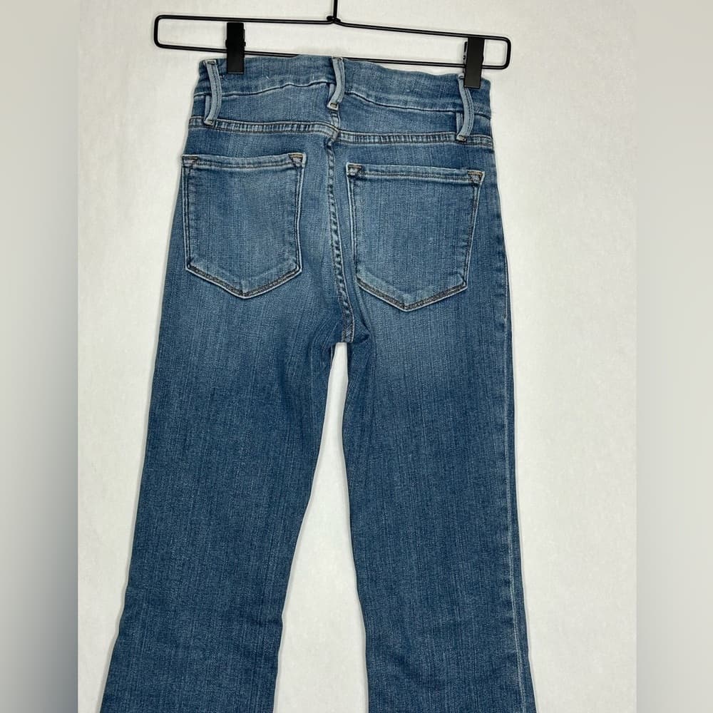 Frame Denim Le Mini Boot Medium Blue Wash Jeans Size 24 - Thumbnail 4