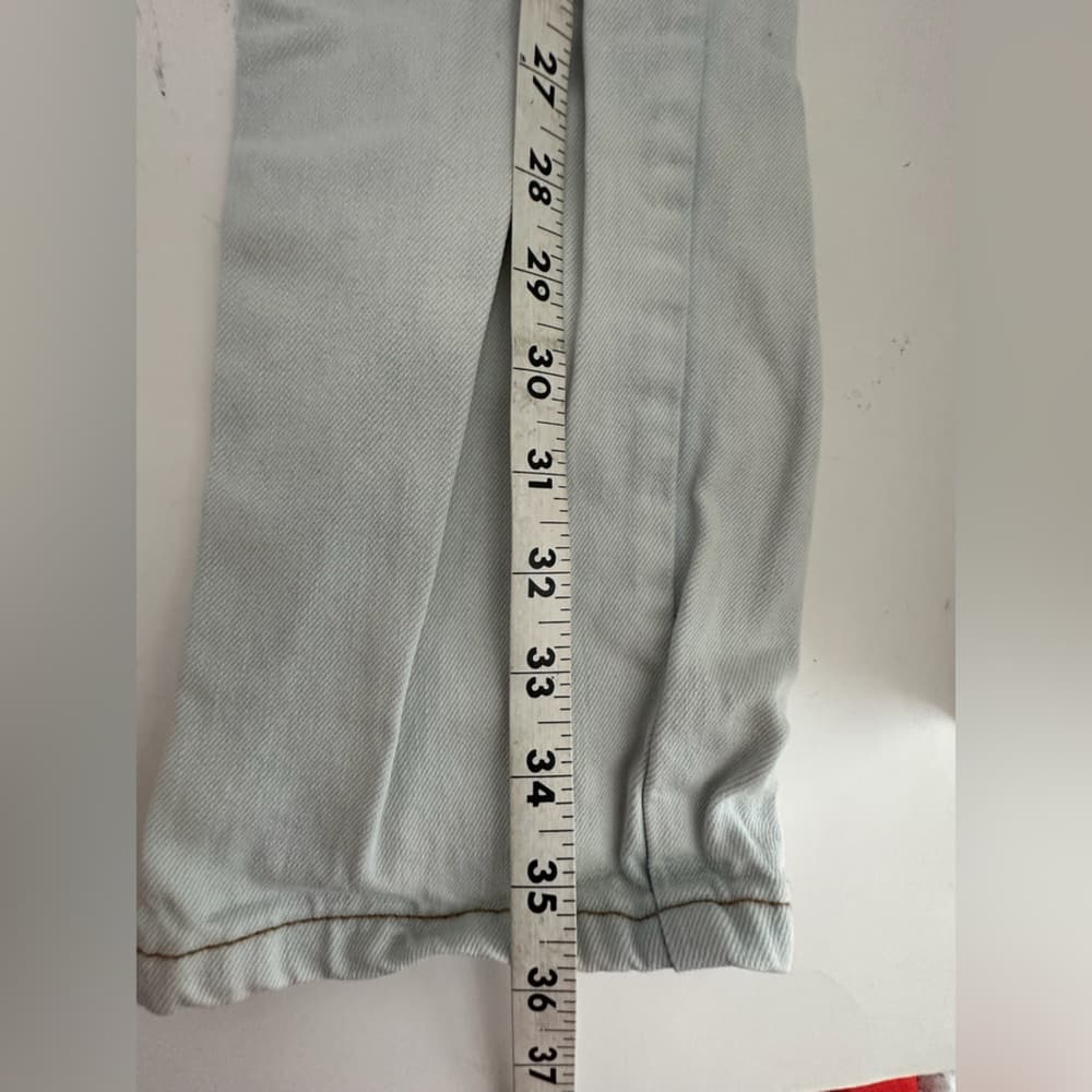 One by One Teaspoon Awesome Baggies Distressed Light Jeans Grunge Y2K Size 31 - Thumbnail 12