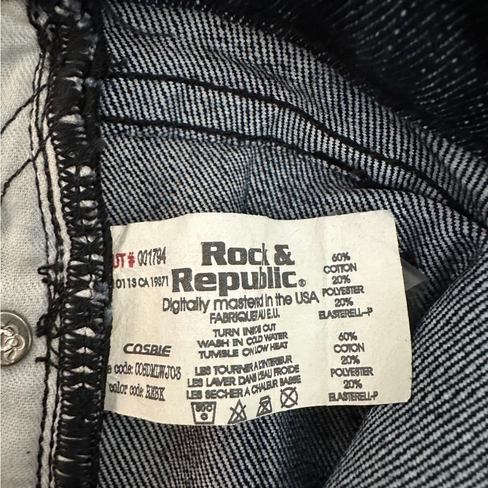 Rock & Republic Original Dark Wash Cosbie Straight Leg Jeans Size 32 Y2K - Thumbnail 11