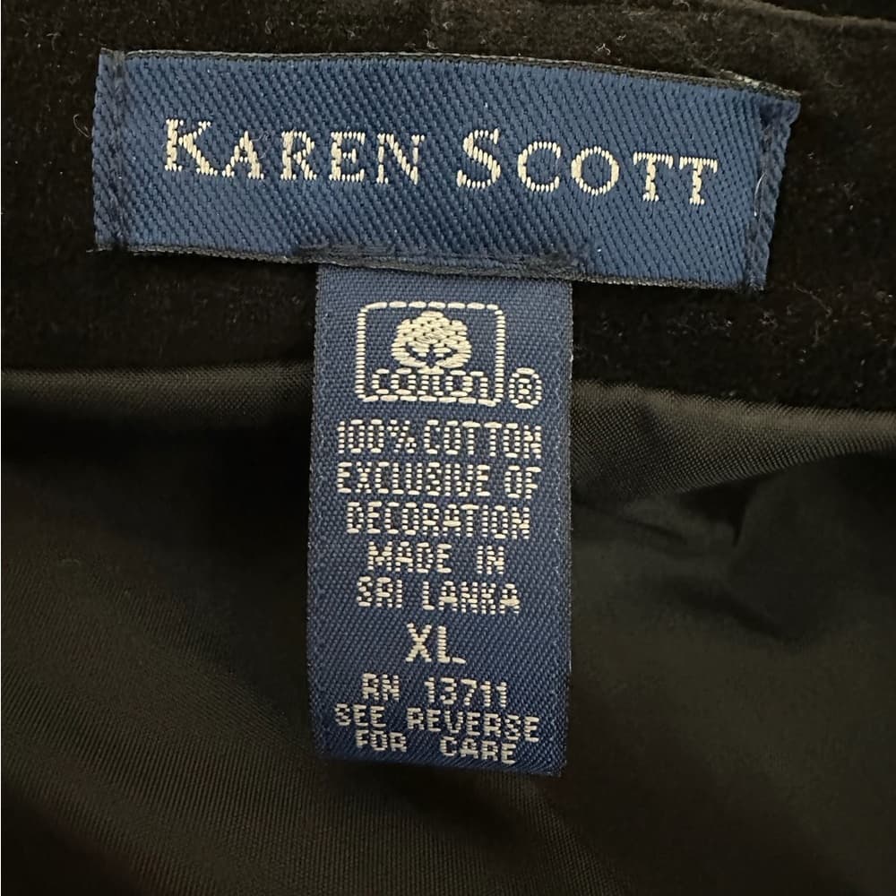 Karen Scott Snowman Embroidered Black Holiday Vest Christmas Holiday Size XL - Thumbnail 7