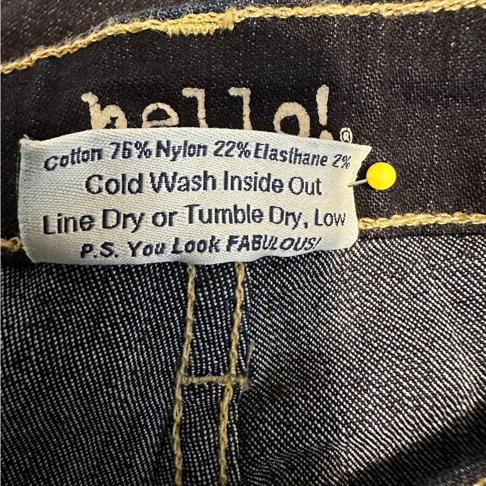 Hello! Skinny Jeans Dark Wash Denim Pants Size 30 Made in Los Angeles - Thumbnail 2