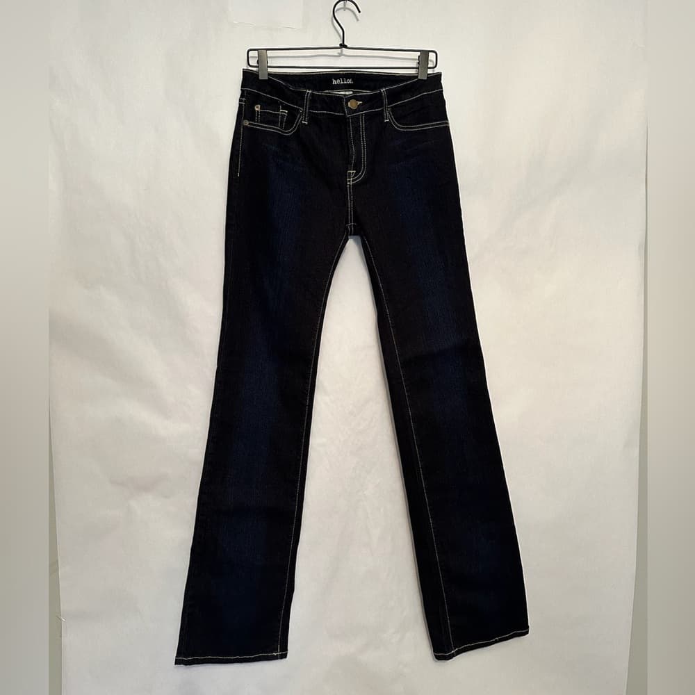 Hello! Skinny Jeans Dark Wash Denim Pants Size 30 Made in Los Angeles - Thumbnail 3