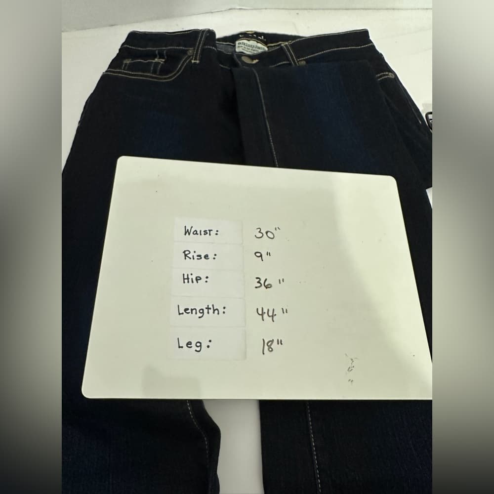 Hello! Skinny Jeans Dark Wash Denim Pants Size 30 Made in Los Angeles - Thumbnail 7