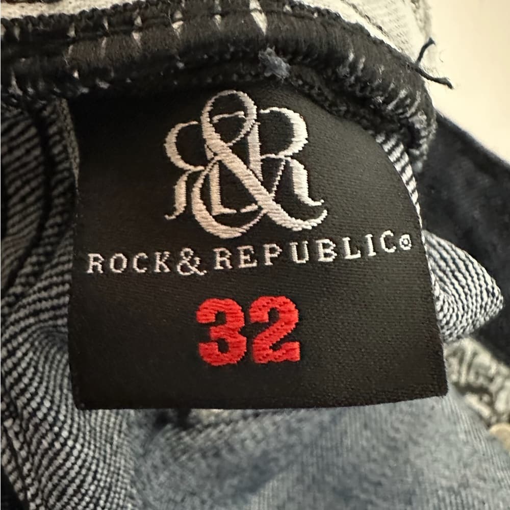 Rock & Republic Original Dark Wash Cosbie Straight Leg Jeans Size 32 Y2K - Thumbnail 9