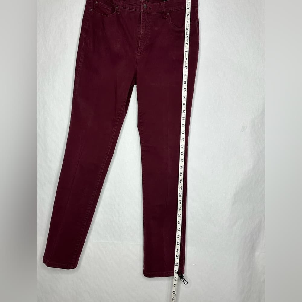 Charter Club Lexington Straight Cranberry Jeans Size 12 Coastal Preppy - Thumbnail 11