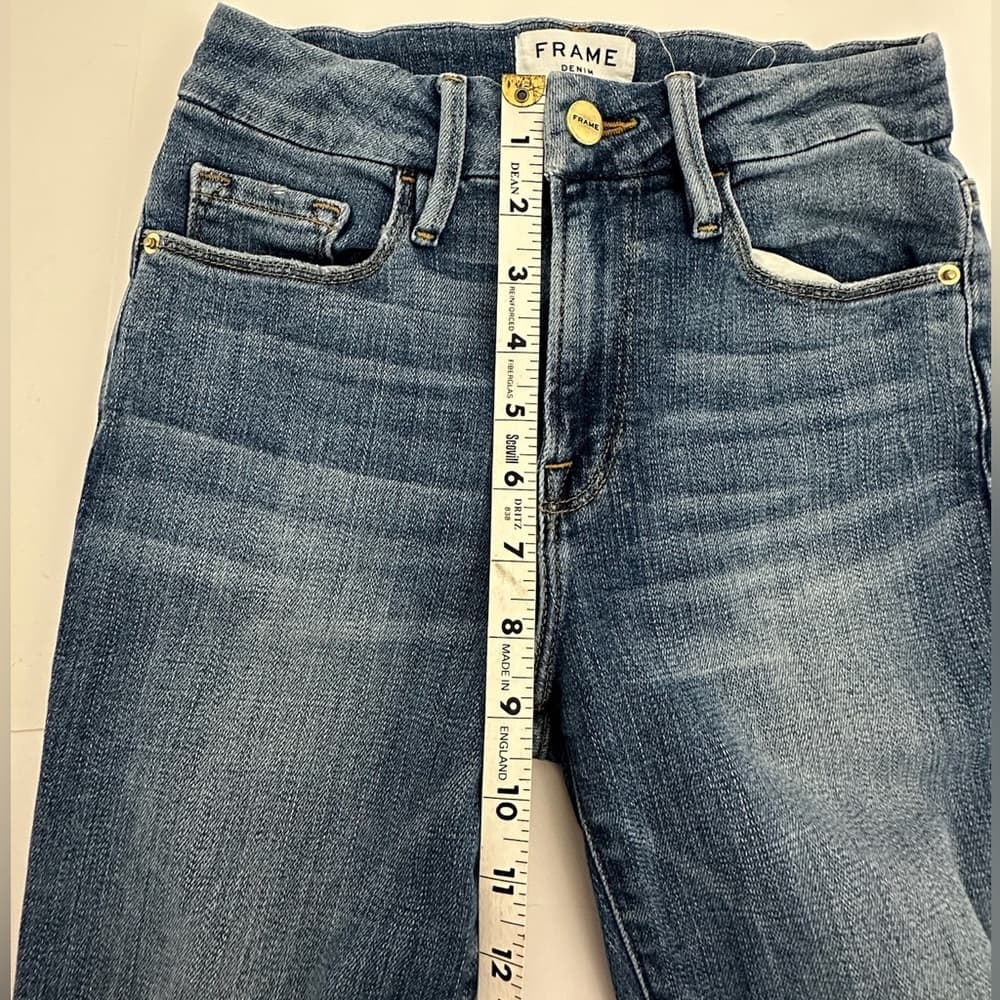 Frame Denim Le Mini Boot Medium Blue Wash Jeans Size 24 - Thumbnail 5