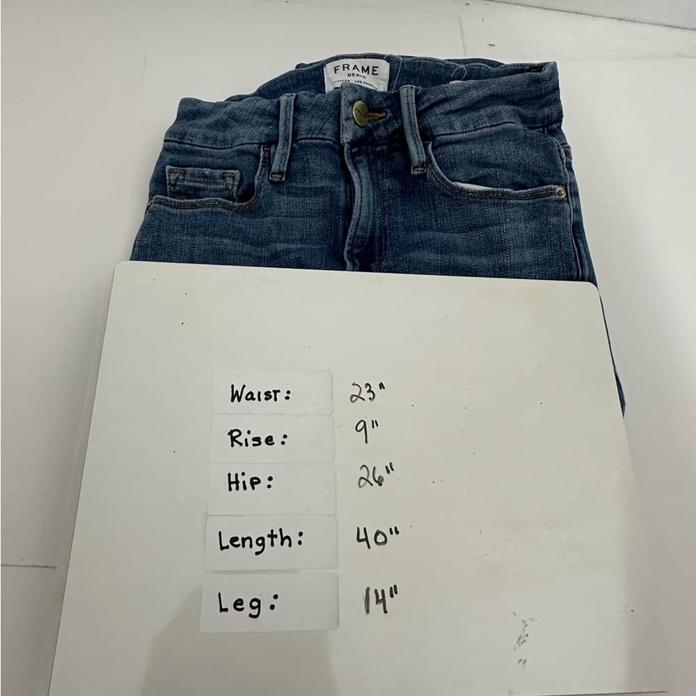 Frame Denim Le Mini Boot Medium Blue Wash Jeans Size 24 - Thumbnail 12