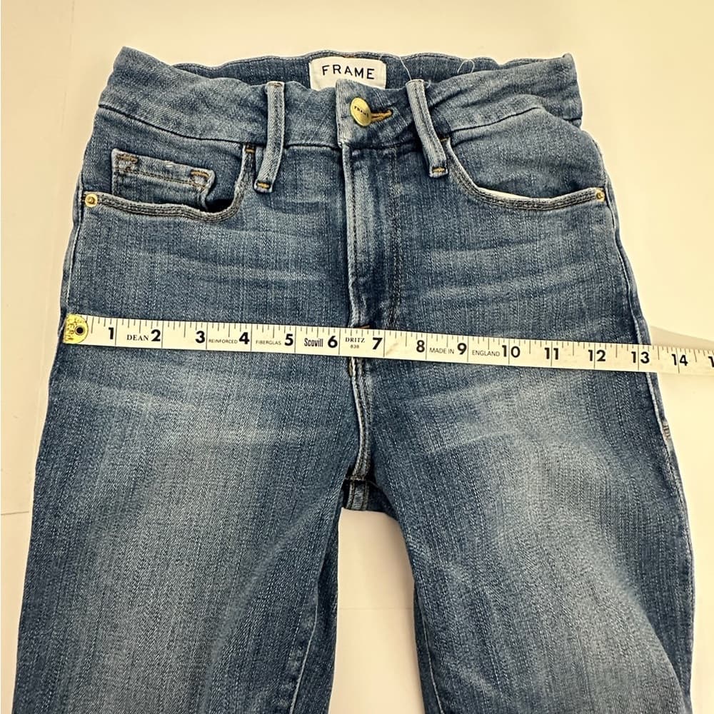 Frame Denim Le Mini Boot Medium Blue Wash Jeans Size 24 - Thumbnail 10