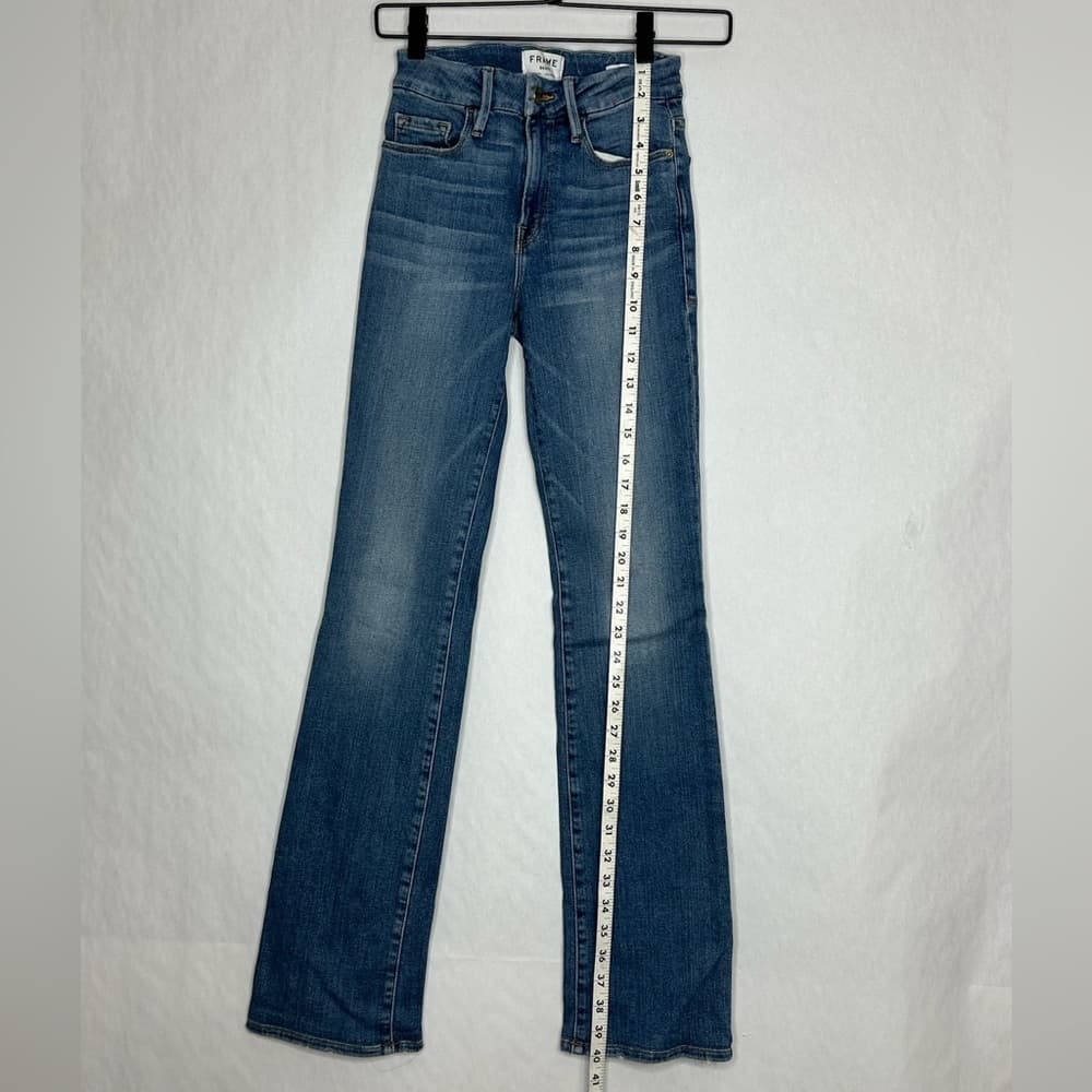 Frame Denim Le Mini Boot Medium Blue Wash Jeans Size 24 - Thumbnail 7