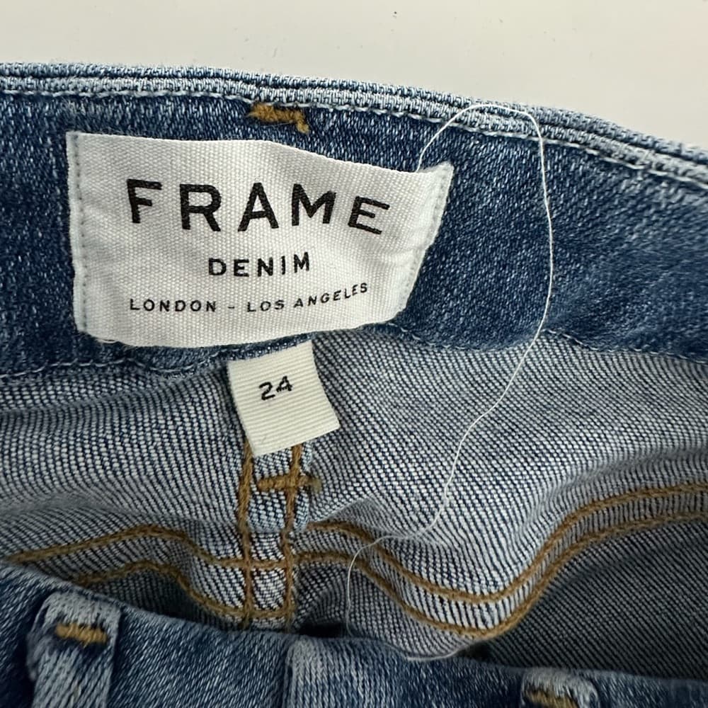 Frame Denim Le Mini Boot Medium Blue Wash Jeans Size 24 - Thumbnail 8