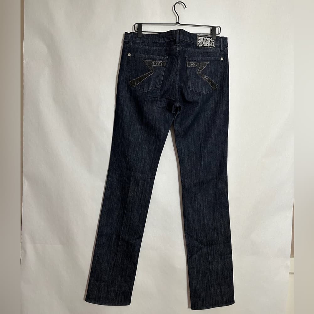 Rock & Republic Original Dark Wash Cosbie Straight Leg Jeans Size 32 Y2K - Thumbnail 8