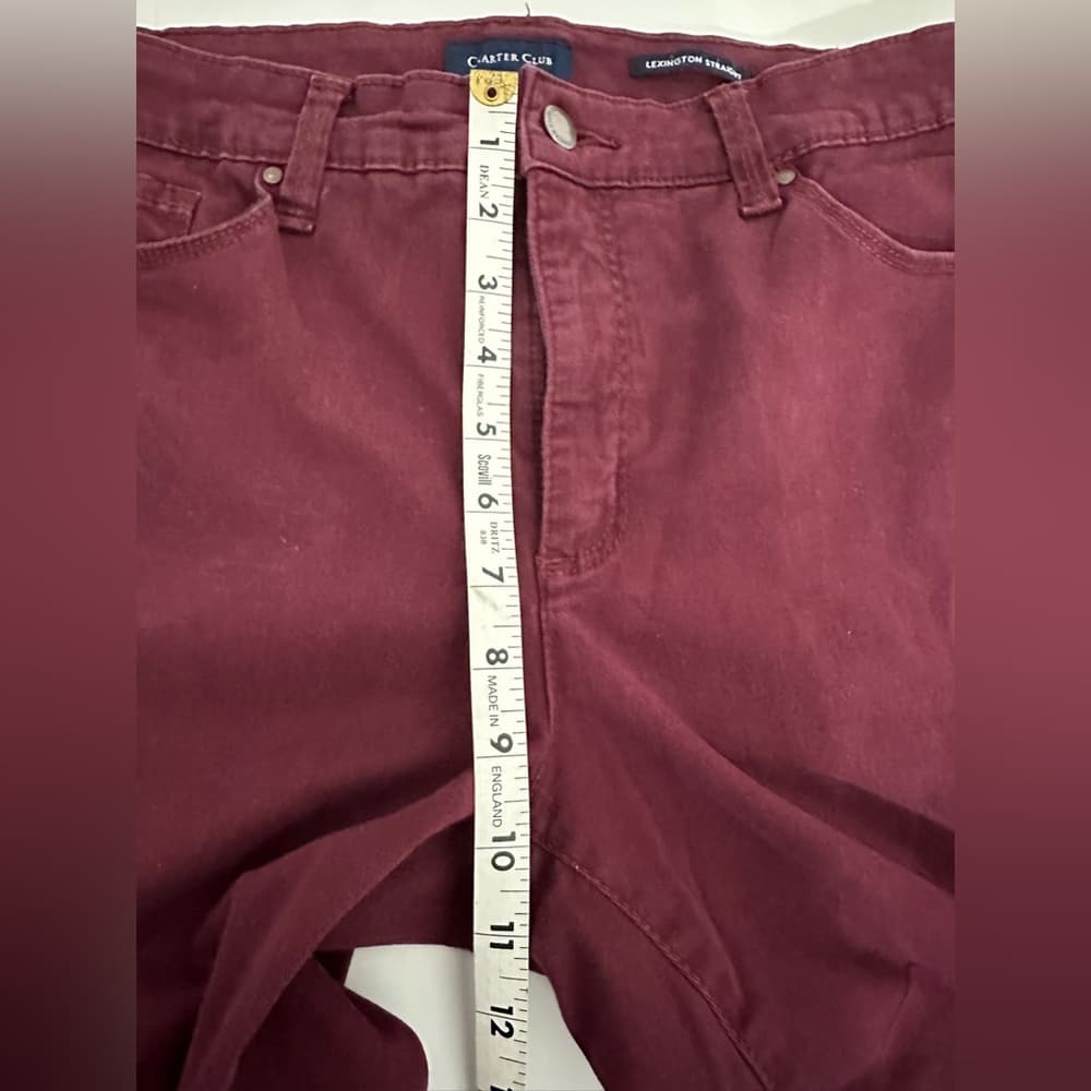 Charter Club Lexington Straight Cranberry Jeans Size 12 Coastal Preppy - Thumbnail 4