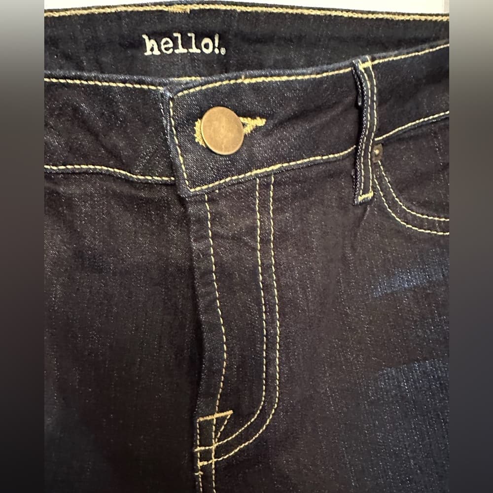Hello! Skinny Jeans Dark Wash Denim Pants Size 30 Made in Los Angeles - Thumbnail 4