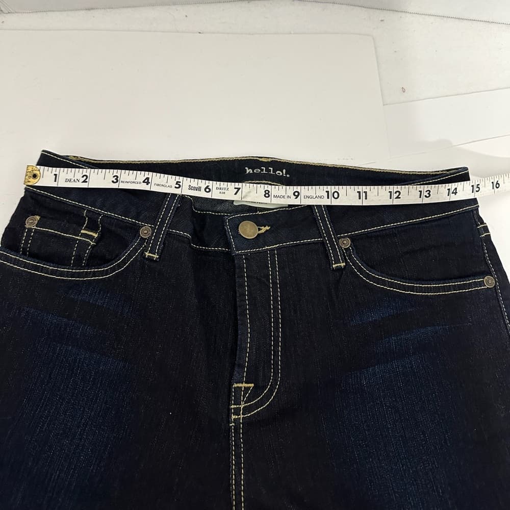 Hello! Skinny Jeans Dark Wash Denim Pants Size 30 Made in Los Angeles - Thumbnail 11
