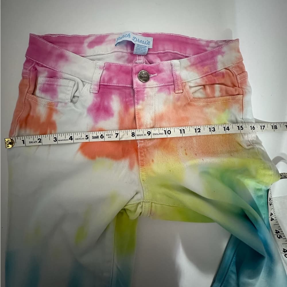 Ranch Dress’n Tie Dye Jeans Rainbow Size 9 Juniors Y2K Festival Rodeo - Thumbnail 7