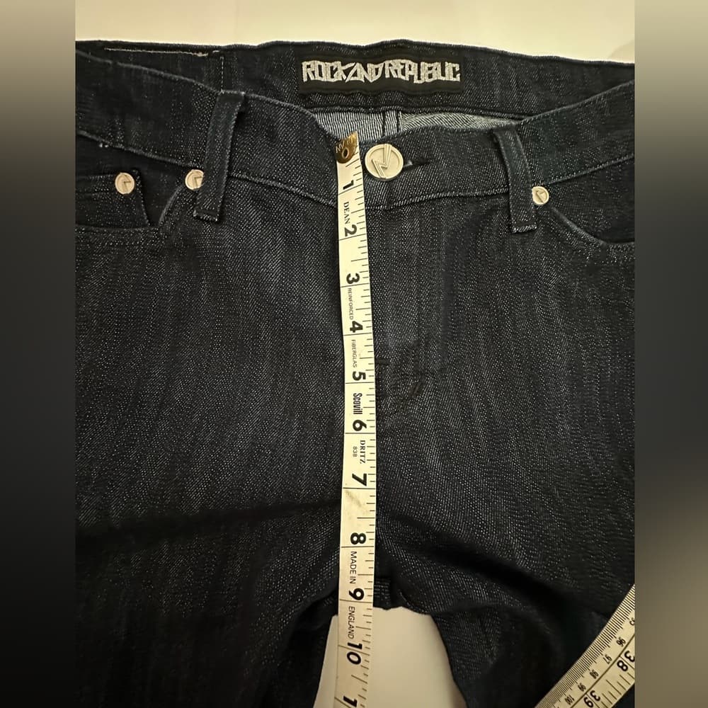 Rock & Republic Original Dark Wash Cosbie Straight Leg Jeans Size 32 Y2K - Thumbnail 6