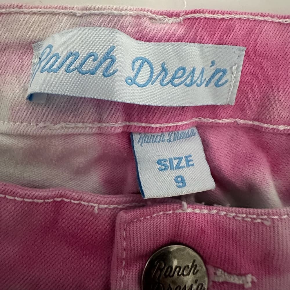Ranch Dress’n Tie Dye Jeans Rainbow Size 9 Juniors Y2K Festival Rodeo - Thumbnail 2