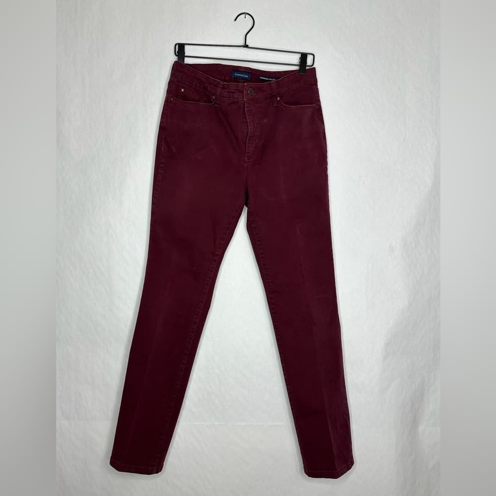 Charter Club Lexington Straight Cranberry Jeans Size 12 Coastal Preppy - Thumbnail 3
