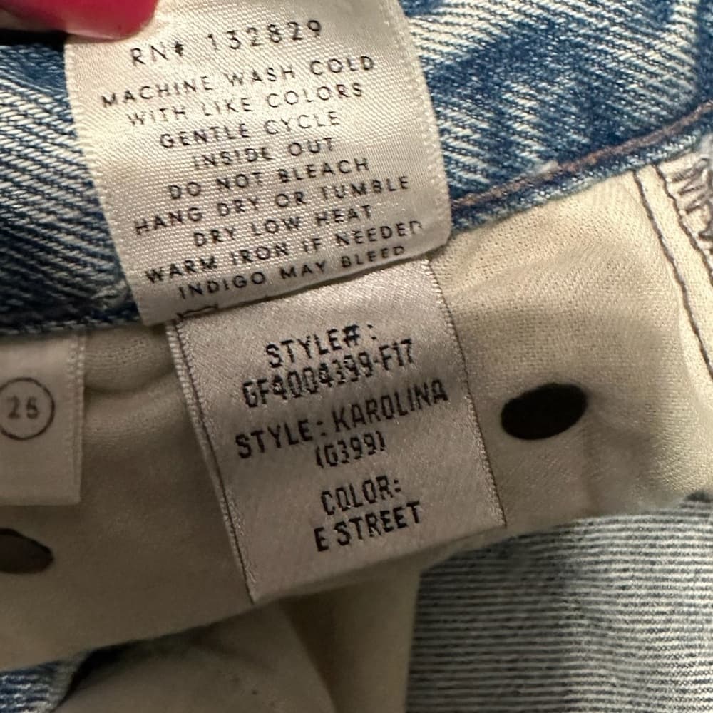 GRLFRND Revolve Karolina High Rise Denim E Street Distressed Skinny Jeans Sz 25 - Thumbnail 14