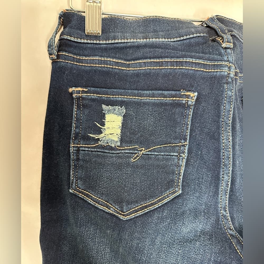 NWT New York & Company NY&Co SoHo Ankle Legging Jeans Distressed Dark Wash Sz 2 - Thumbnail 6
