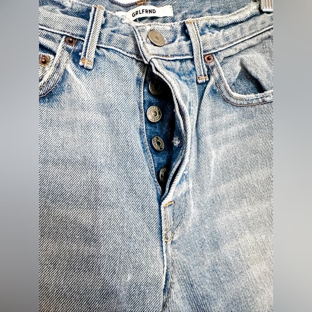 GRLFRND Revolve Karolina High Rise Denim E Street Distressed Skinny Jeans Sz 25 - Thumbnail 9