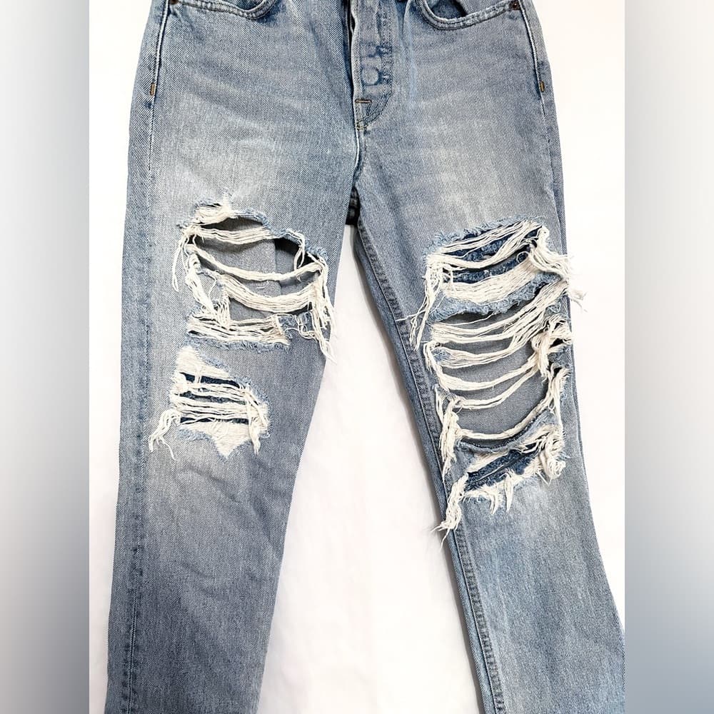 GRLFRND Revolve Karolina High Rise Denim E Street Distressed Skinny Jeans Sz 25 - Thumbnail 10