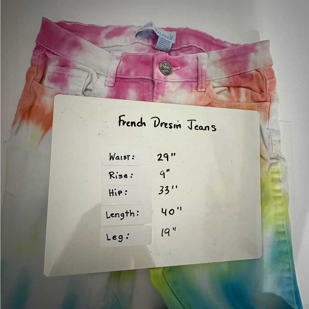 Ranch Dress’n Tie Dye Jeans Rainbow Size 9 Juniors Y2K Festival Rodeo - Thumbnail 10