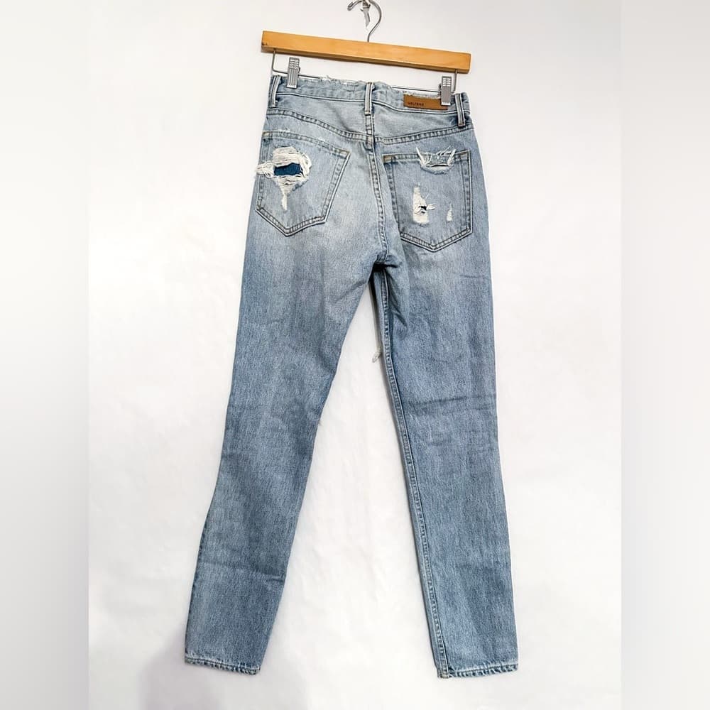 GRLFRND Revolve Karolina High Rise Denim E Street Distressed Skinny Jeans Sz 25 - Thumbnail 7