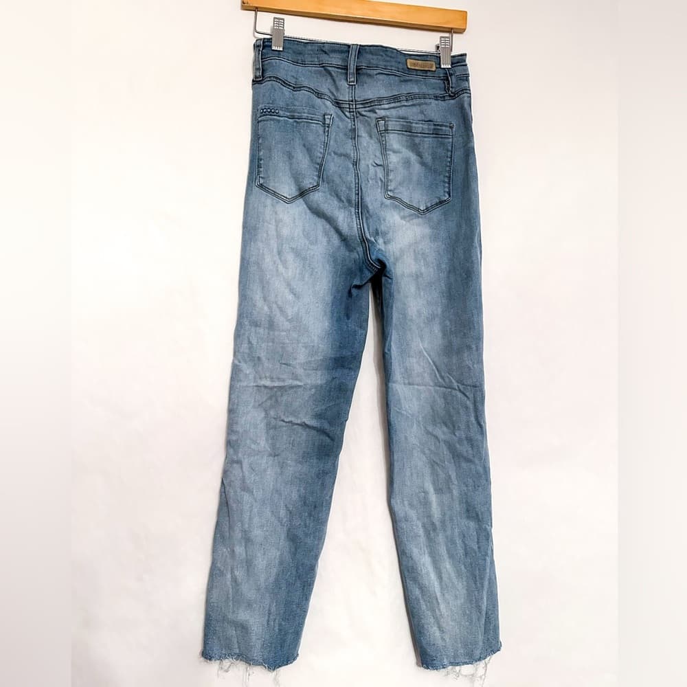 Blank NYC The Baxter Ribcage Straight Leg Jeans Denim Cropped Distressed Size 28 - Thumbnail 6