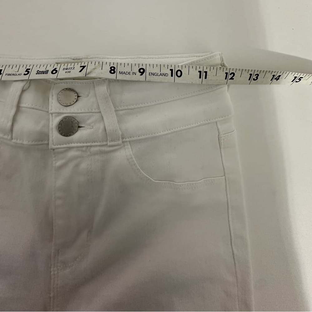 L'Agence White Blanc Peyton High-Rise Skinny Jeans w/ Double Waistband Size 24 - Thumbnail 7
