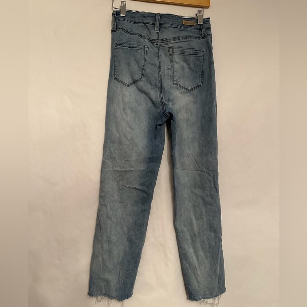 Blank NYC The Baxter Ribcage Straight Leg Jeans Denim Cropped Distressed Size 28 - Thumbnail 9