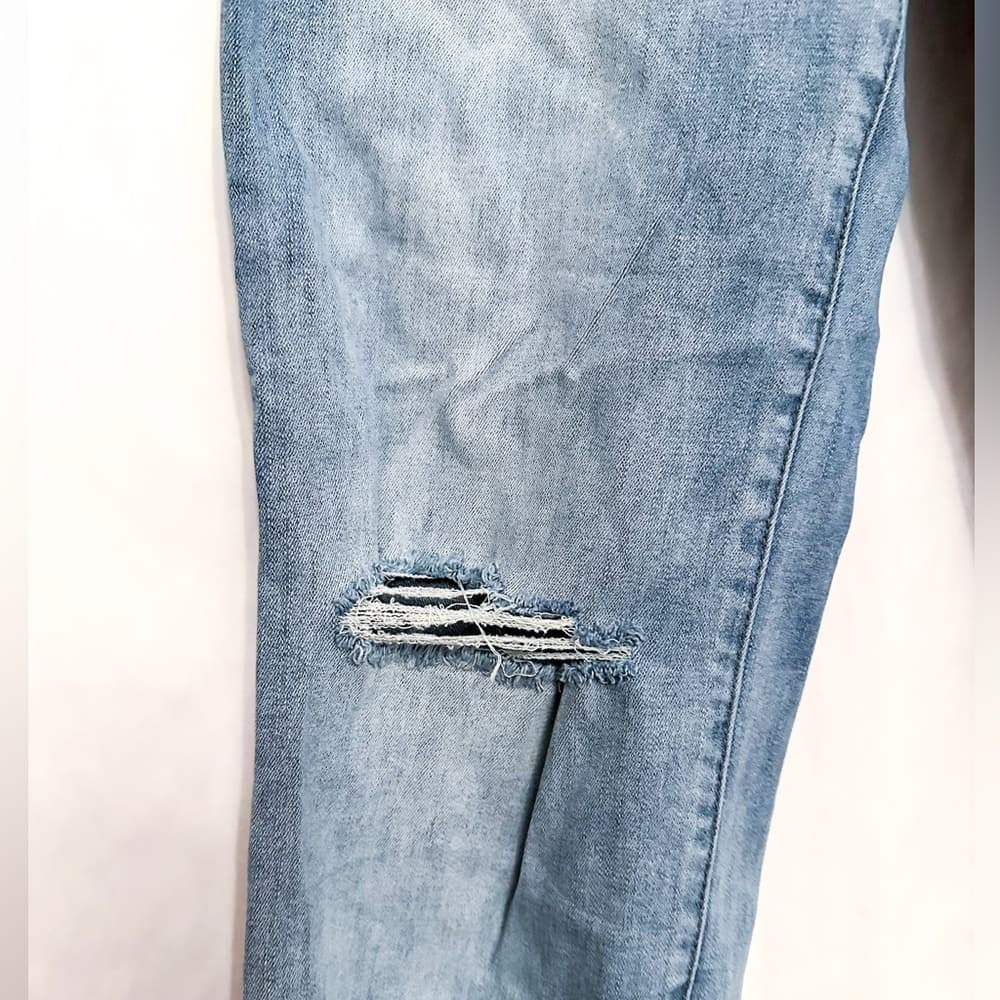 Blank NYC The Baxter Ribcage Straight Leg Jeans Denim Cropped Distressed Size 28 - Thumbnail 2
