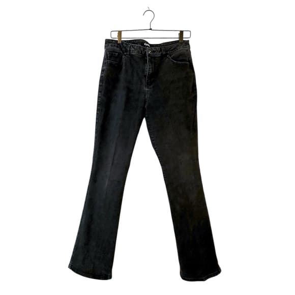 d.jeans Dark Almost Black Bootcut Stretch Jeans Women’s Size 12 Mid Rise Denim - Thumbnail 7