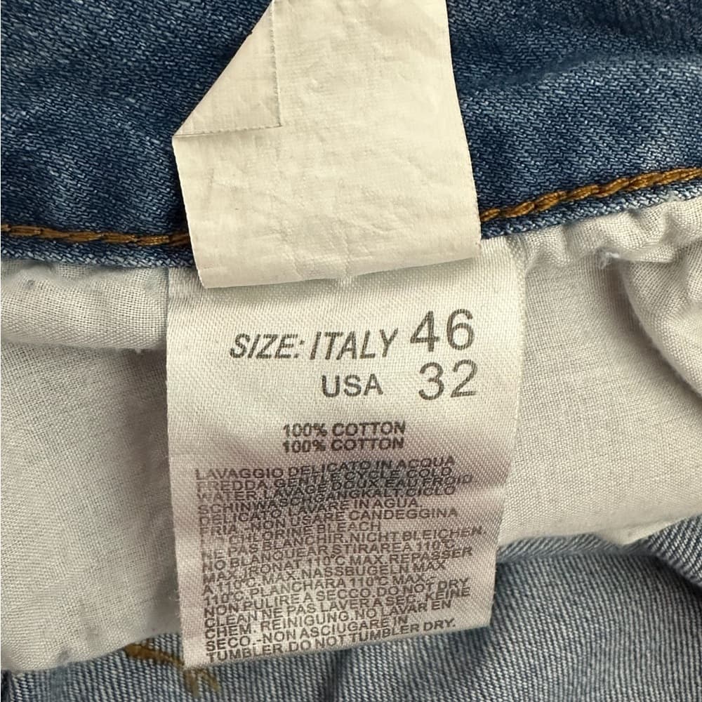 Windsor Distressed Crop Jeans Medium Wash Ripped Denim Size 32 / 13 Bikercore - Thumbnail 5