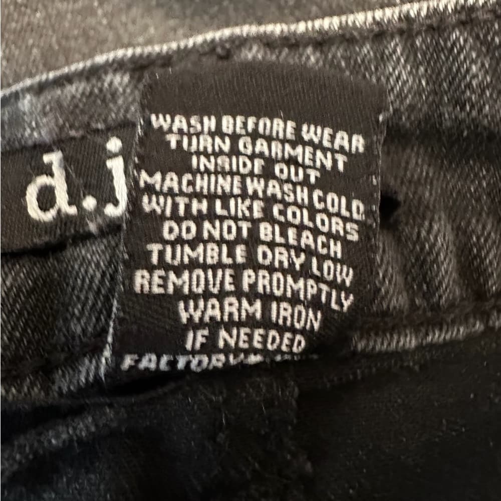 d.jeans Dark Almost Black Bootcut Stretch Jeans Women’s Size 12 Mid Rise Denim - Thumbnail 2