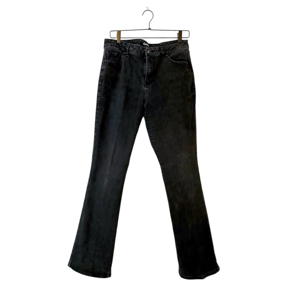 d.jeans Dark Almost Black Bootcut Stretch Jeans Women’s Size 12 Mid Rise Denim - Thumbnail 6