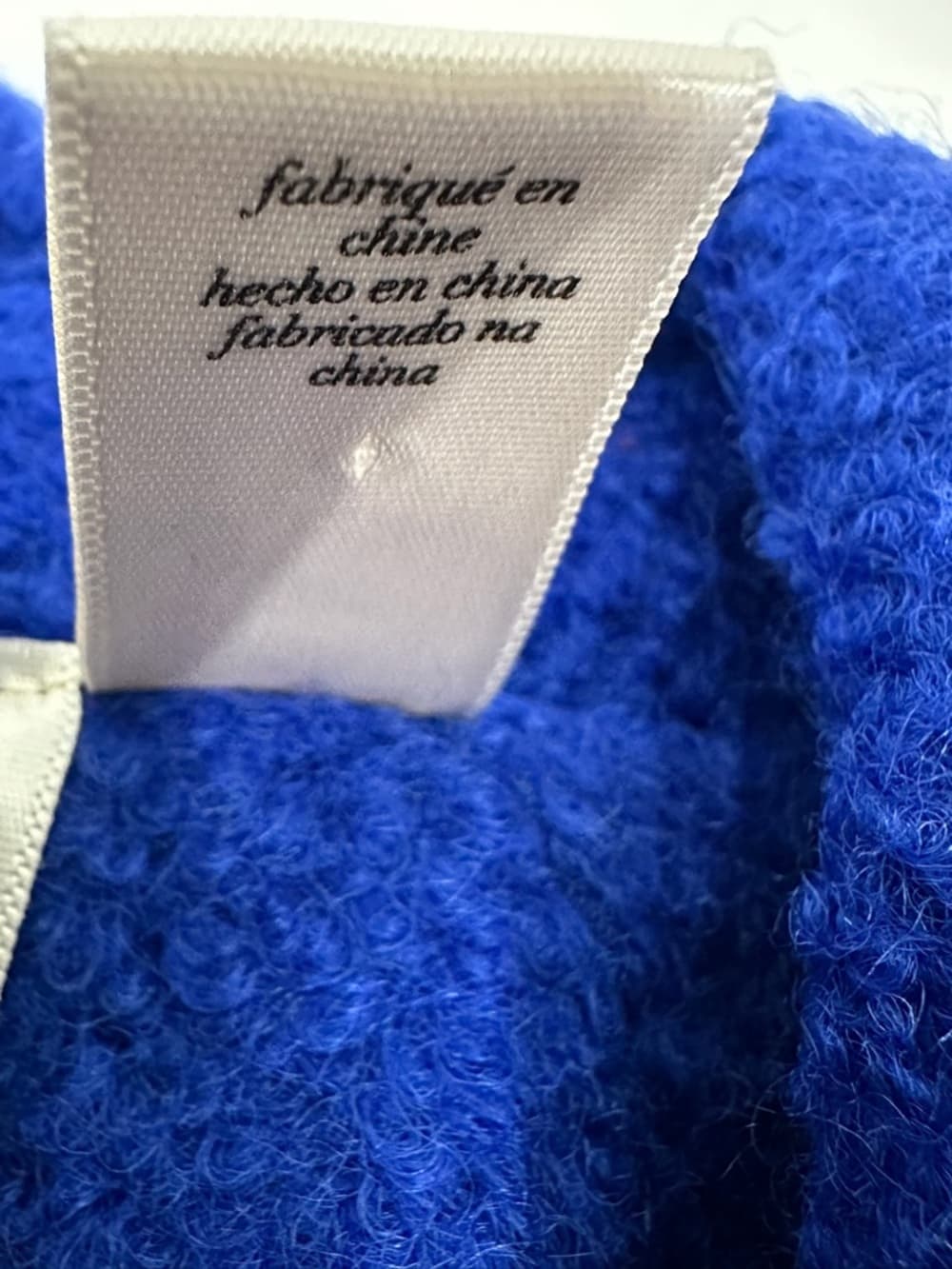 Vintage Cobalt Blue Wool Blend Coat Minimalist Tailored Jacket Size Small - Thumbnail 4