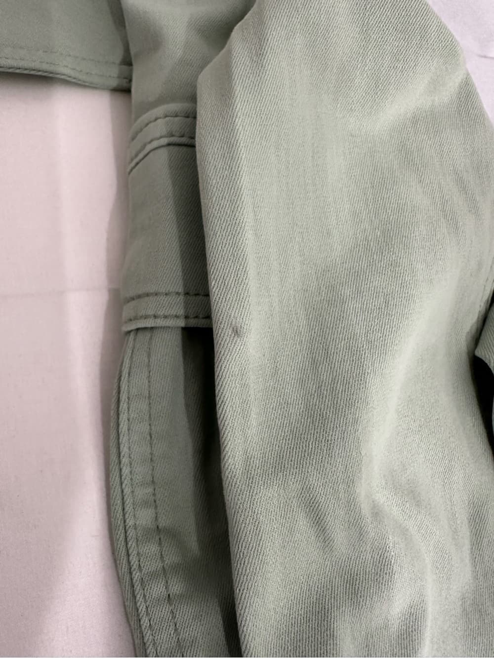 NWT White House Black Market Sage Mint Green Zip Front Jacket Small Minimalist - Thumbnail 14