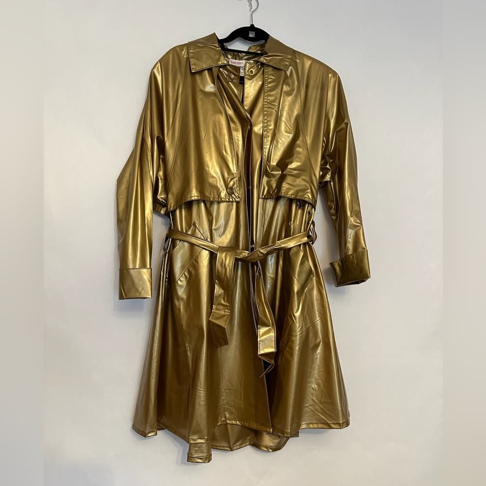 Vintage Kenn Sporn for Wippette Gold Rain /Trench Coat Women’s Size Small - Thumbnail 8
