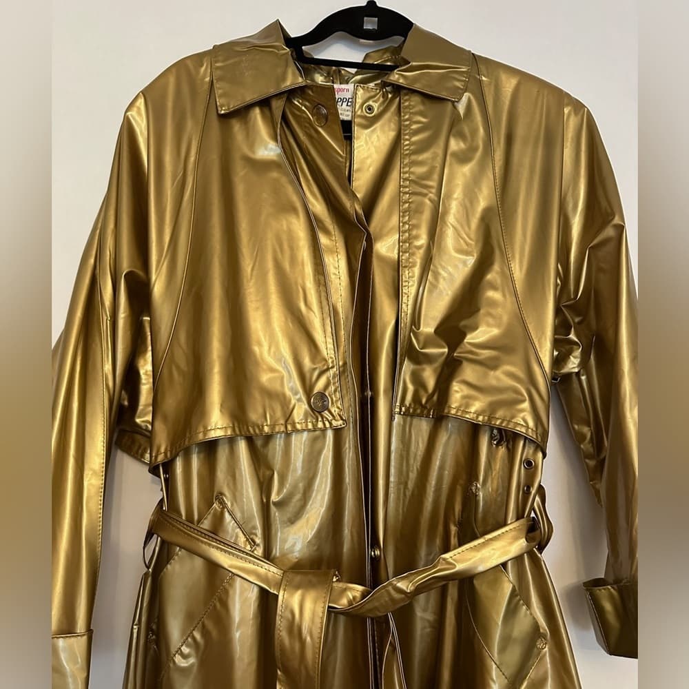 Vintage Kenn Sporn for Wippette Gold Rain /Trench Coat Women’s Size Small - Thumbnail 7